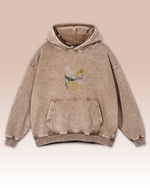 Bluza oversize z kapturem <br>To Bee or not To Bee <br>Haft, Efekt sprania